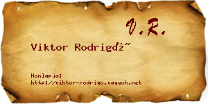 Viktor Rodrigó névjegykártya
